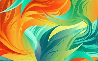 The abstract wallpaper design features a combination of vibrant colours and futuristic lines that create a visually stunning graphic with a textured, light background with photo