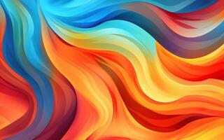 The abstract wallpaper design features a combination of vibrant colours and futuristic lines that create a visually stunning graphic with a textured, light background with AI Generative photo