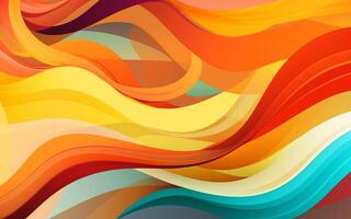 The abstract wallpaper design features a combination of vibrant colours and futuristic lines that create a visually stunning graphic with a textured, light background with photo