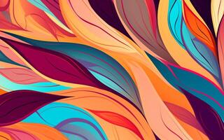 The abstract wallpaper design features a combination of vibrant colours and futuristic lines that create a visually stunning graphic with a textured, light background with photo