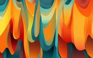 The abstract wallpaper design features a combination of vibrant colours and futuristic lines that create a visually stunning graphic with a textured, light background with photo