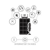 City connected to the Internet. Internet of things concept. Good for presentations. illustration. vector