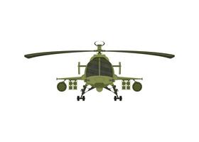 Helicopter military 2D illastration on white isolate background vector