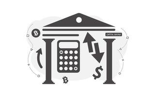 Financial background in black and white style. Good for presentations and websites. illustration. vector