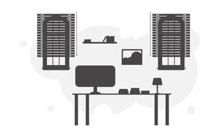 Flat background in black and white style. Good for presentations and websites. illustration. vector