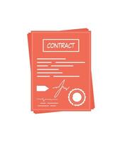 Contract icon. The concept of getting a job. Isolated. Vector. vector