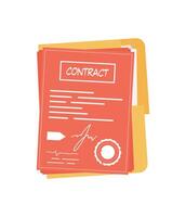 Contract icon. The concept of getting a job. Isolated. . vector