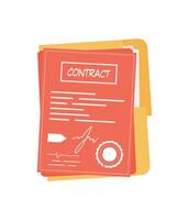 Contract icon. The concept of getting a job. Isolated. Vector. vector