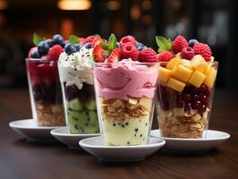 photography of bowl smoothies in cafe made with photo