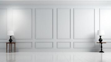 minimalista blanco interior fondo, real fotografía suave Encendiendo ai generativo foto