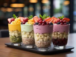 photography of bowl smoothies in cafe made with photo