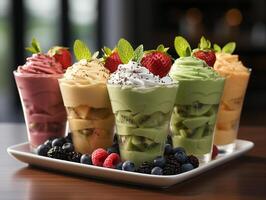 photography of bowl smoothies in cafe made with photo