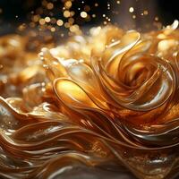 abstract golden background made by AI generative photo