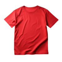 rouge T-shirt maquette isolé png