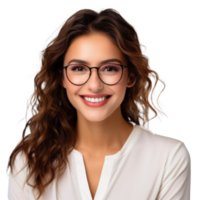 Smiling woman isolated png