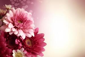 Mother's Day background with blooming flowers. photo