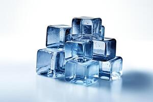Refreshing ice cubes, summer coolness and enjoyment. photo