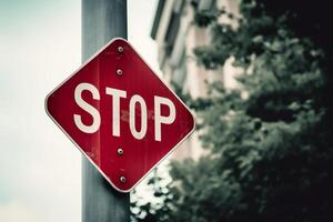 The stop sign and its meaning. photo