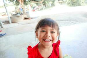 Asian children with various poses photo