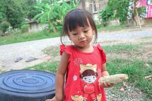 Asian children with various poses photo