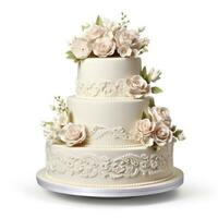 Wedding cake isolated photo