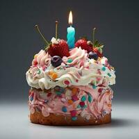 Birthday cake isolated photo