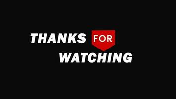Thank you for Watching Smooth Text Animation on a white background. High-quality 4K footage. video