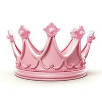 rosado princesa corona aislado foto