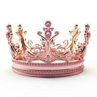 Pink princess crown isolated photo