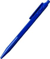 blue ballpoint pen with blue handle photo