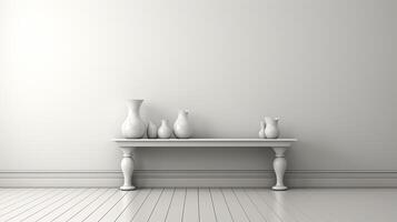 minimalist white interior background, real photography smooth lighting AI generative photo