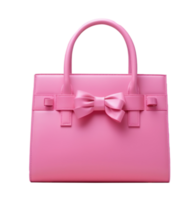 Pink designer bag isolated png