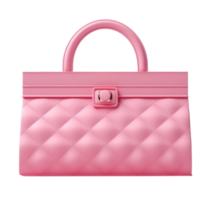 Pink designer bag isolated png
