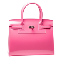 Pink designer bag isolated png