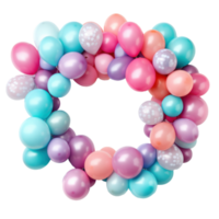 Balloon frame background. Illustration AI Generative png