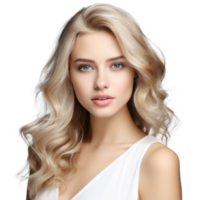 Beautiful blondie girl portrait png