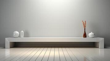 minimalist white interior background, real photography smooth lighting photo