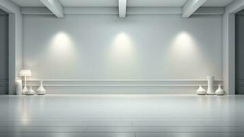 minimalist white interior background, real photography smooth lighting AI generative photo