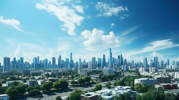 city panorama with skyscraper buildings, daylight made by AI generated photo