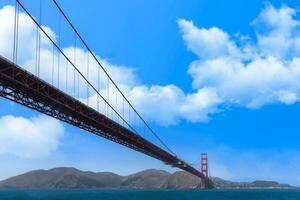 USA, famous Golden Gate suspension bridge bridge in San Francisco, California photo