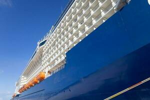 Saint Kitts and Nevis, Basseterre, Cruise ship docked on Caribbean vacation photo