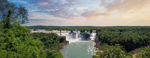 Brazil, popular tourism destination of Iguazu National waterfall park scenic landscapes photo