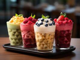 photography of bowl smoothies in cafe made with photo