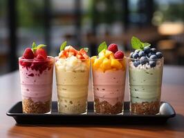 photography of bowl smoothies in cafe made with photo