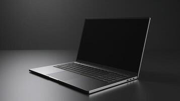 Notebook or laptop screen mockup, . photo