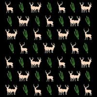 Deer illustration pattern for merchandise vector