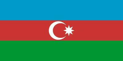 Flag of Azerbaijan, national country symbol illustration Vector. vector