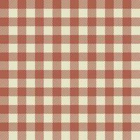 Tablecloth pattern background gingham with red and brown. vector