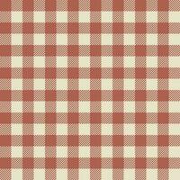 Tablecloth pattern background gingham with red and brown. vector