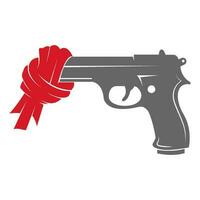 armas de fuego, pistola icono logo diseño vector